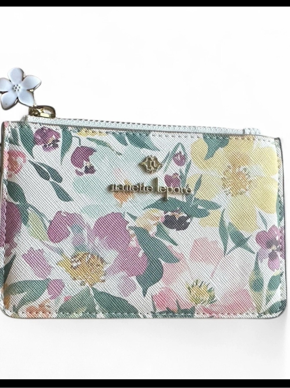 Nanette Lepore Wallet Pink and White Floral Small Accessory Spring Girly